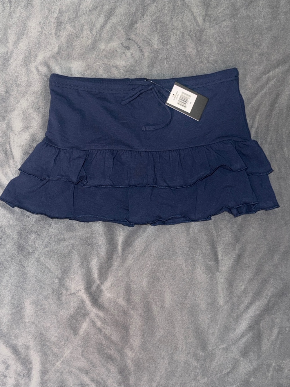 Women’s Navy Ruffle Mini Skort - Casual Layered Style